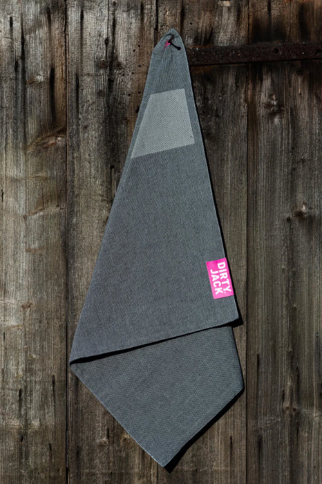 DIRTY JACK doek Charcoal - roze pink label