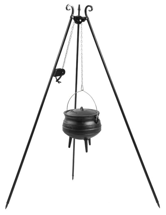 180 cm Tripod with 13 L Cast-iron African Pot + Winch