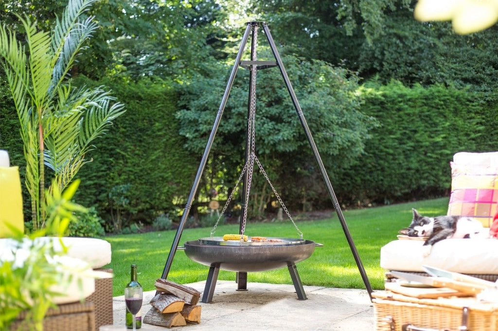 Retourdeal: Steel Tripod verstelbaar met hangende Grill (65cm)