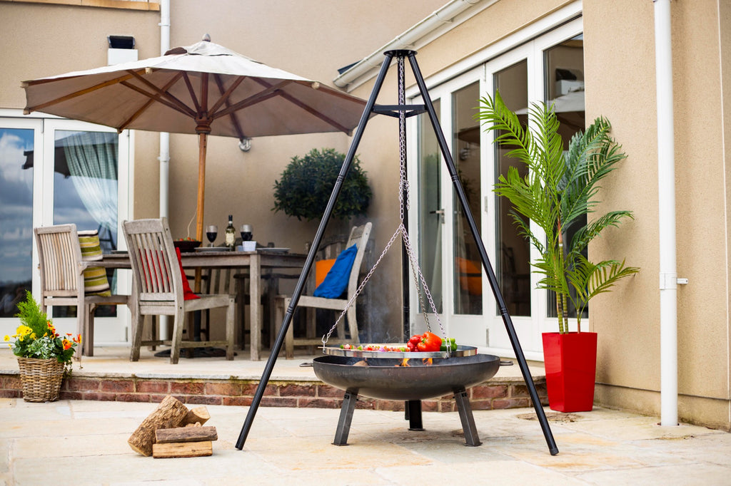 Retourdeal: Steel Tripod verstelbaar met hangende Grill (65cm)