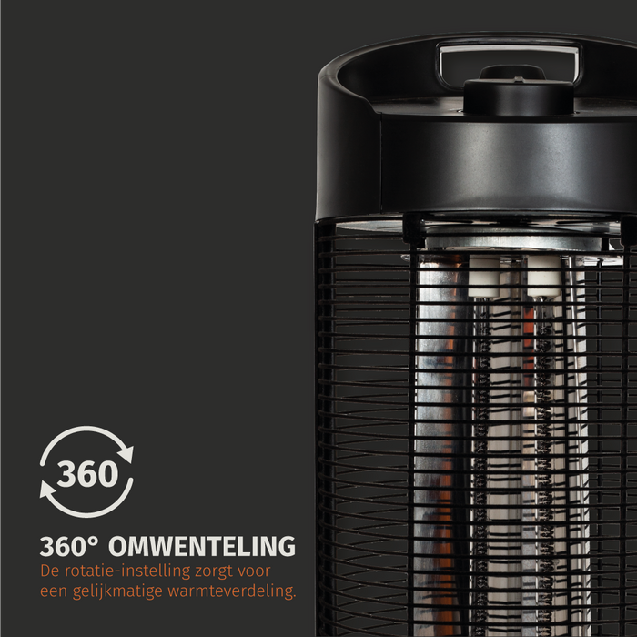 Black Series Nerva Table Revolving Heater