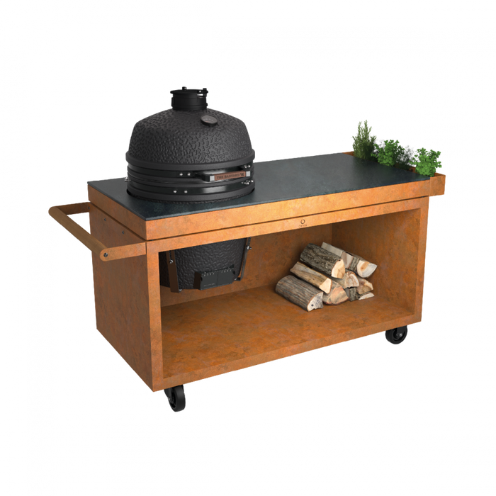 OFYR Kamado Table Corten 150 PRO+ Corten Donker Grijs Keramiek